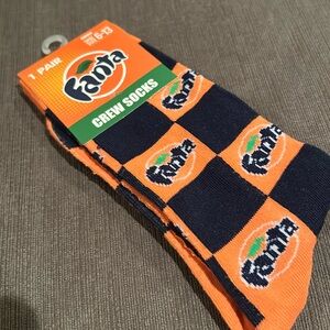 Fanta Adult Crew socks shoe size 6-13 NWT